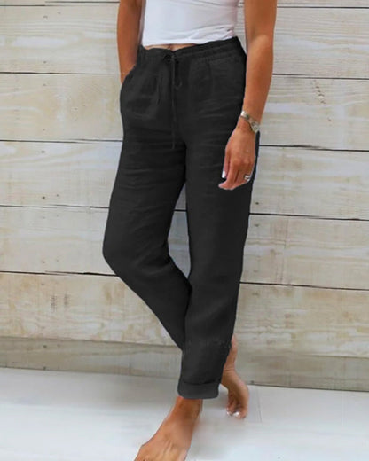 MONICA | Cotton-Linen Pants