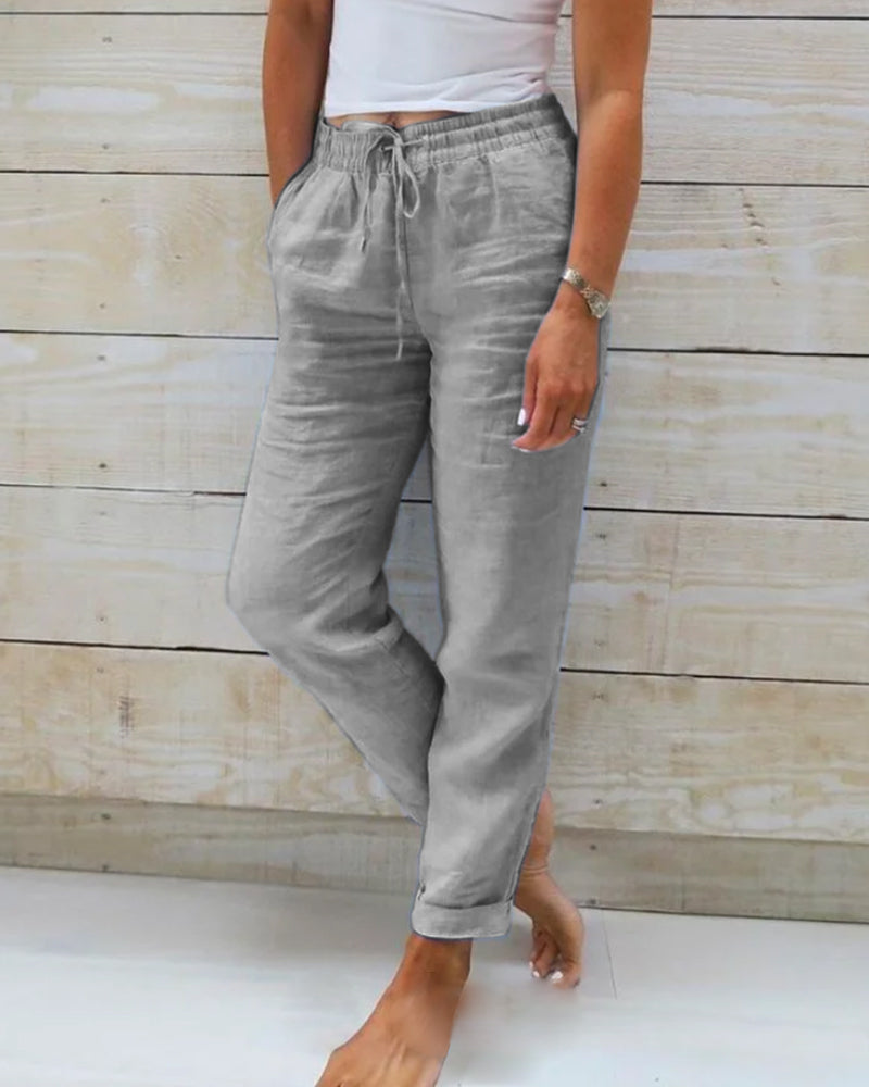 MONICA | Cotton-Linen Pants