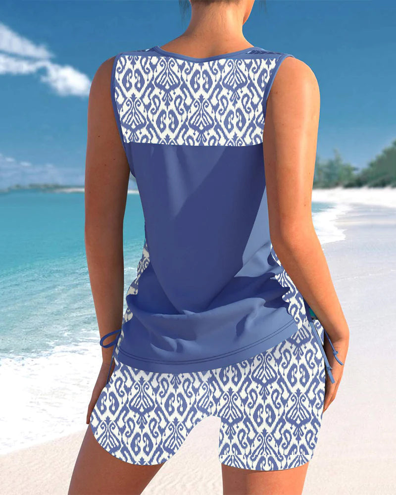 Kamila™ | Geometric Print Tankini Set