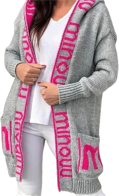 Awoyep Women's Hooded Cardigan