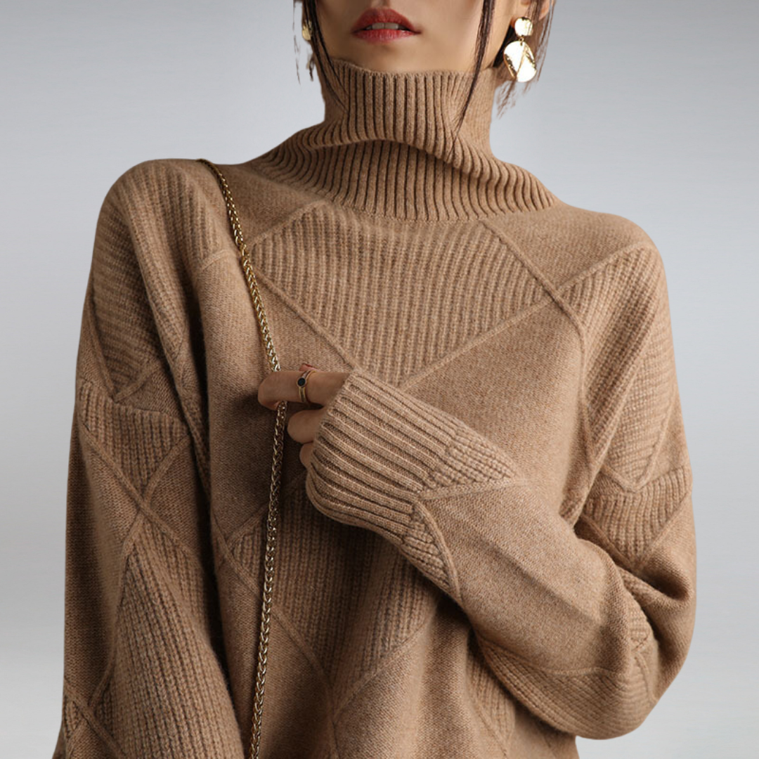 Adelia Cashmere Turtleneck Sweater