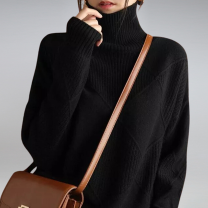 Adelia Cashmere Turtleneck Sweater