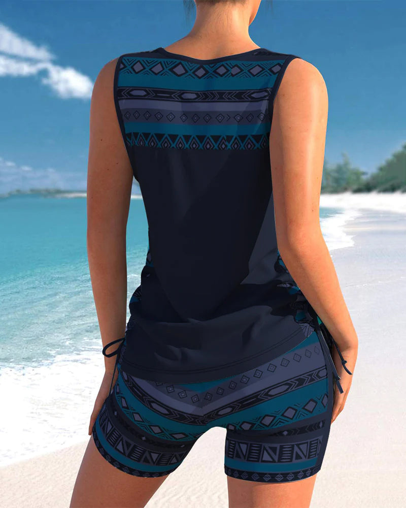 Kamila™ | Geometric Print Tankini Set