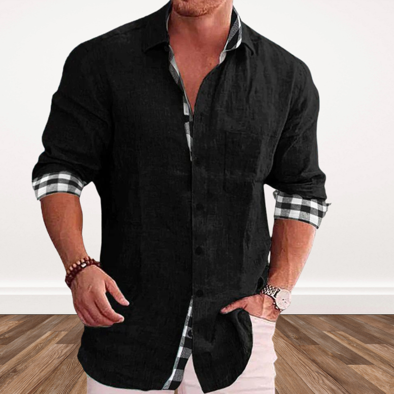 Shirts with checked lining in casual style - DONALD