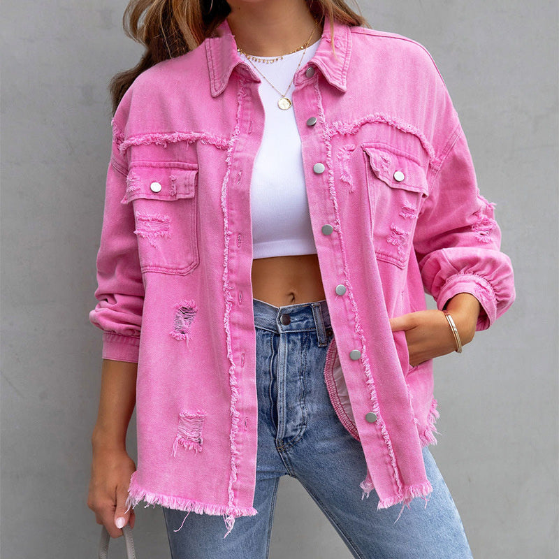 Revive™ Distressed-Jeansjacke