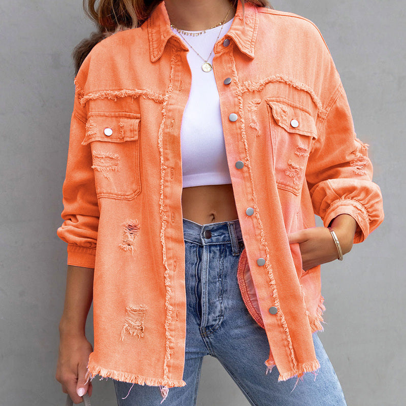 Revive™ Distressed-Jeansjacke