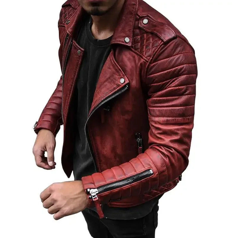 Braune Lederjacke für Herren - Zeitloser Stil 