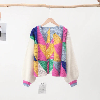 Elegant Patchwork Sweater for Women