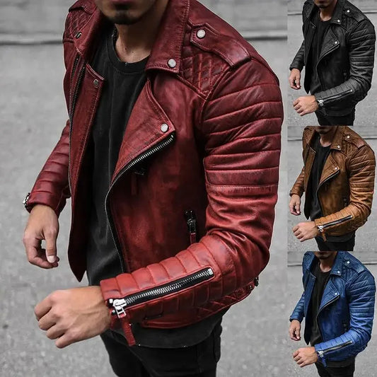 Braune Lederjacke für Herren - Zeitloser Stil 