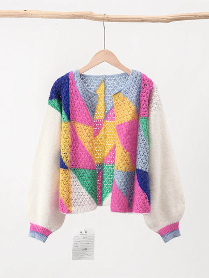 Elegant Patchwork Sweater for Women