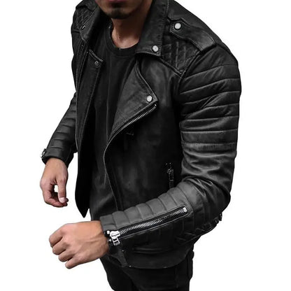 Braune Lederjacke für Herren - Zeitloser Stil 