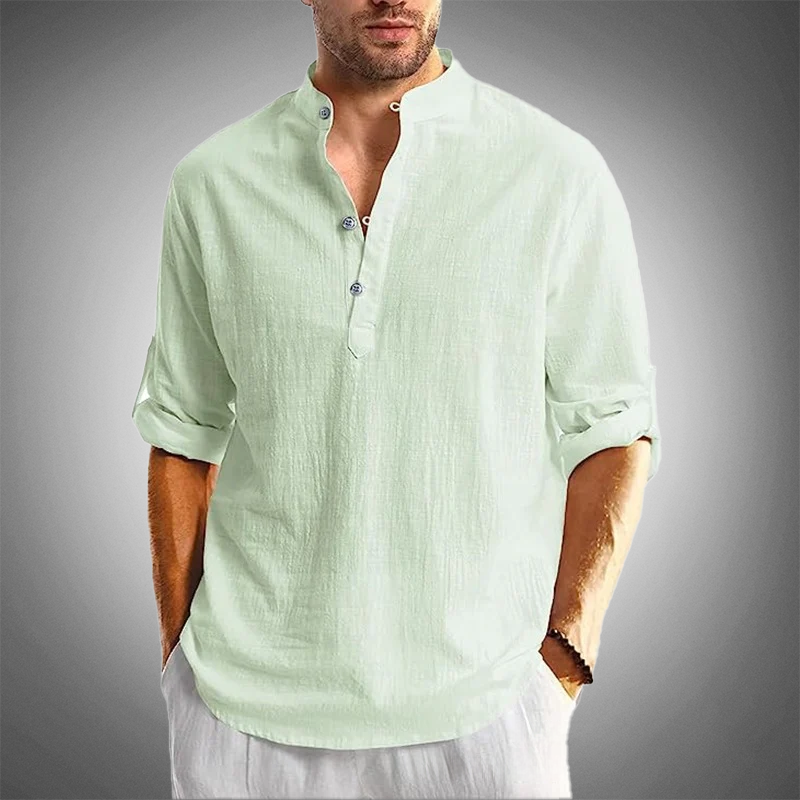 REMY-SINCLAIR CLASSIC LINEN HENLEY