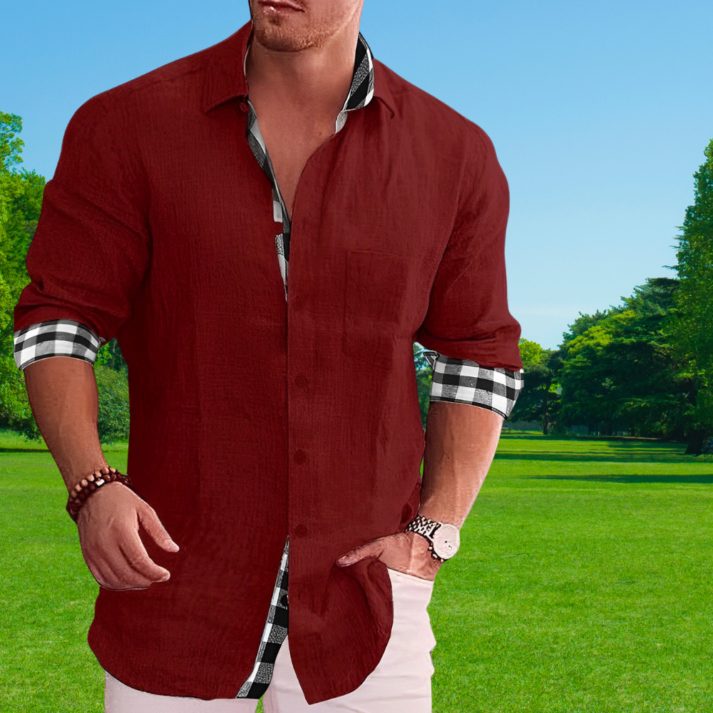 Shirts with checked lining in casual style - DONALD