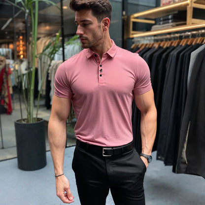 Veneto: Wrinkle-Free Muscle Fit Polo Shirt