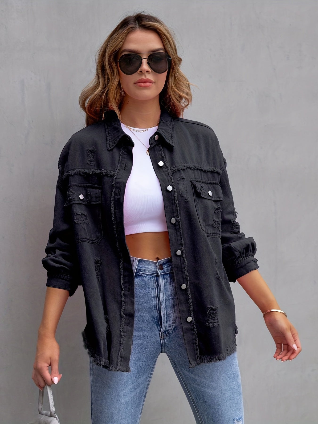 Judy - Zerrissene Jeansjacke