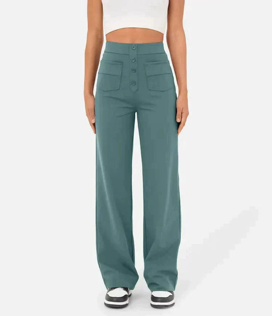 Ariel High-Waisted Elastic Leisure Pants